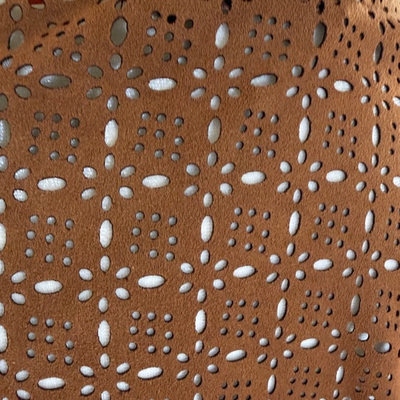 Soft Surroundings Faux Suede Laser Cut Vest - Picture 3 of 12